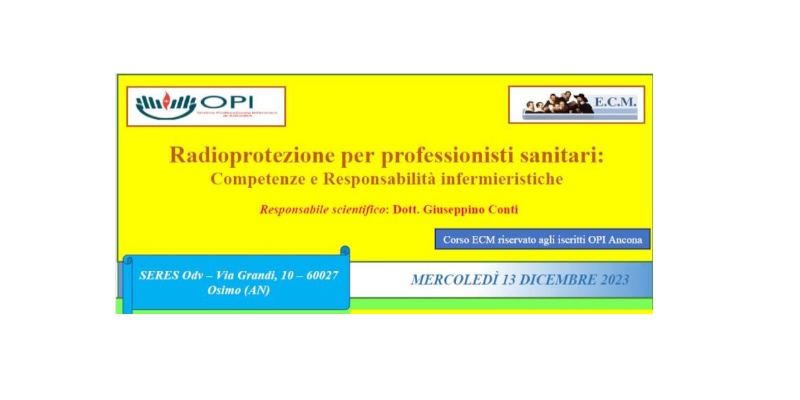 Radioprotezione per professionisti sanitari: Competenze e Responsabilità infermieristiche